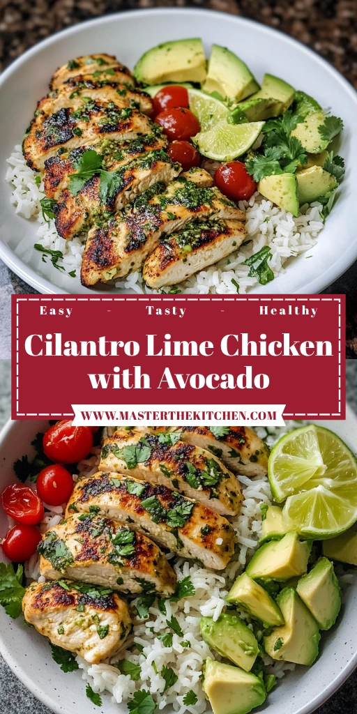 Cilantro Lime Chicken with Avocado 4 Servings Amazing