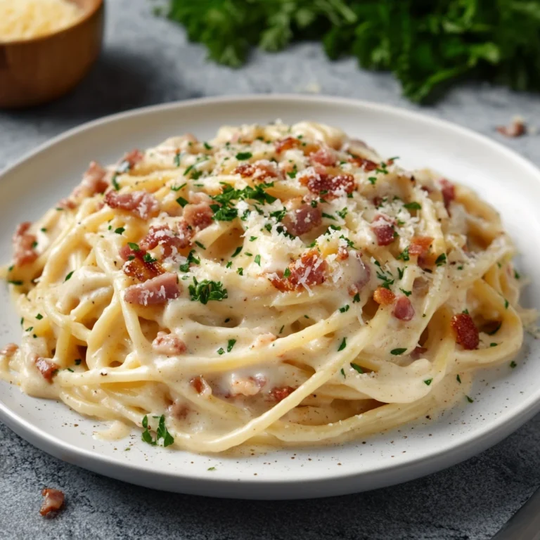 Creamy Garlic Butter Bacon Pasta 4 Ingredients Ultimate Delicious