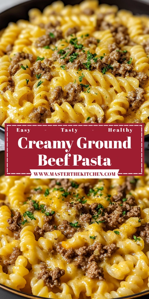 Creamy Ground Beef Pasta 4 Servings Easy Delicious