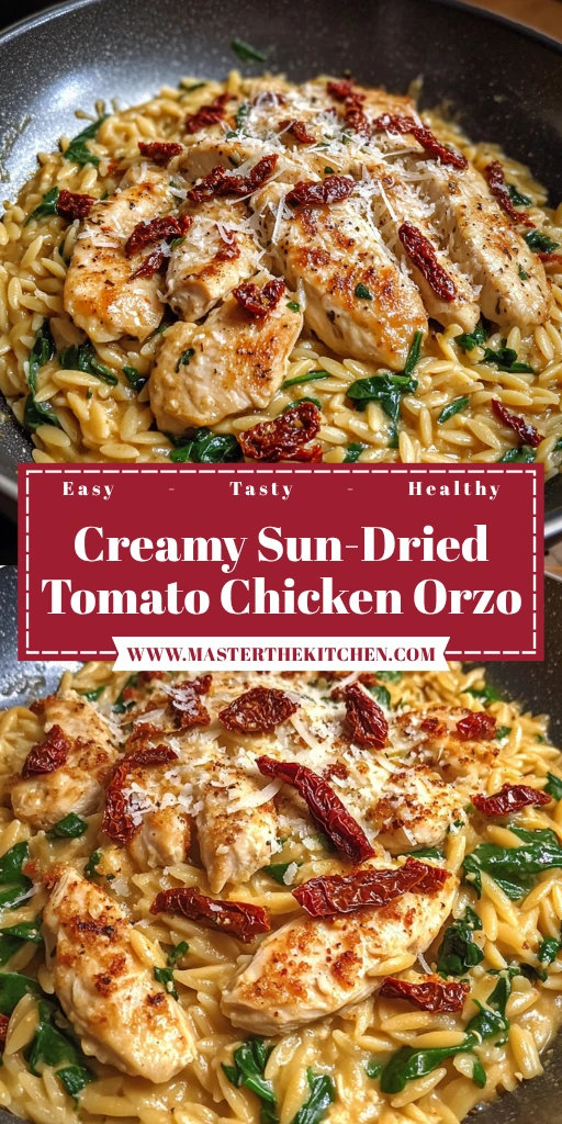 Creamy Sun-Dried Tomato Chicken Orzo 30 Minutes Ultimate Delicious