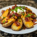 Crispy Air Fryer Loaded Bacon Potato Wedges 30 Minutes Amazing