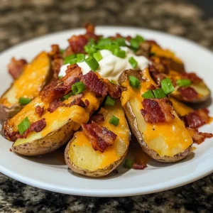 Crispy Air Fryer Loaded Bacon Potato Wedges 30 Minutes Amazing