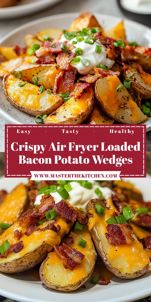 Crispy Air Fryer Loaded Bacon Potato Wedges 30 Minutes Amazing