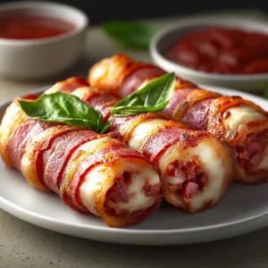 Crispy Bacon-Wrapped Pizza Roll-Ups 20 Minutes Perfect Delicious