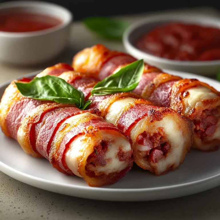 Crispy Bacon-Wrapped Pizza Roll-Ups 20 Minutes Perfect Delicious