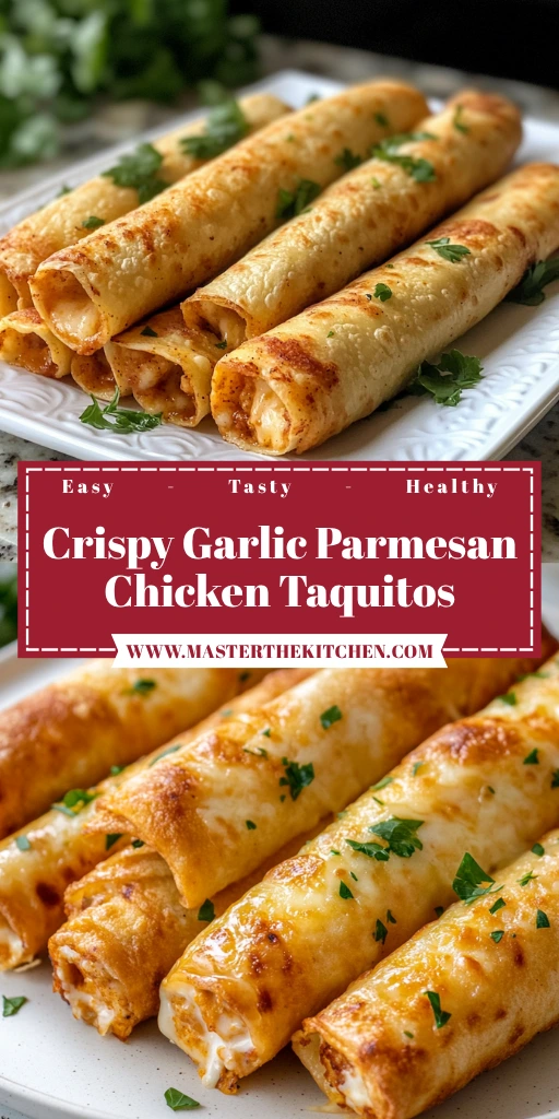 Crispy Garlic Parmesan Chicken Taquitos 15 Minutes Awesome Delicious