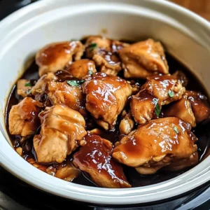 Crockpot Bourbon Chicken 4 Servings Easy Delicious