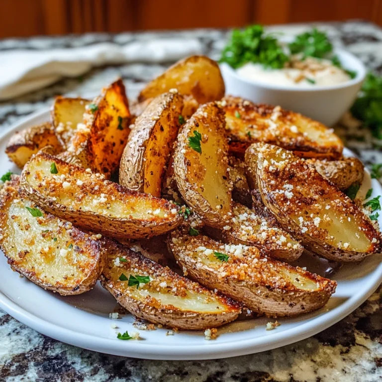 Crunchy Air Fryer Garlic Parmesan Potato Wedges 30 Minutes Easy Delicious