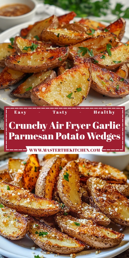 Crunchy Air Fryer Garlic Parmesan Potato Wedges 30 Minutes Easy Delicious