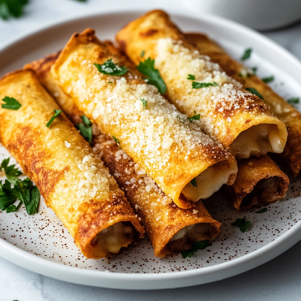 Crunchy Air Fryer Garlic Parmesan Taquitos 8 Ingredients Easy Delicious