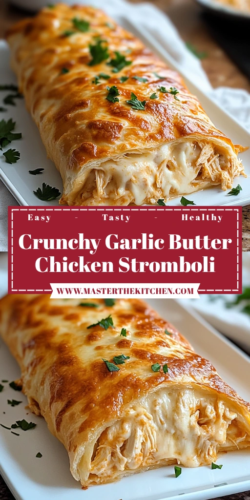 Crunchy Garlic Butter Chicken Stromboli 30 Minutes Ultimate Delicious