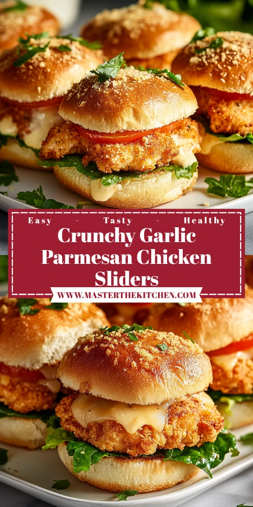 Crunchy Garlic Parmesan Chicken Sliders 12 Servings Awesome Delicious
