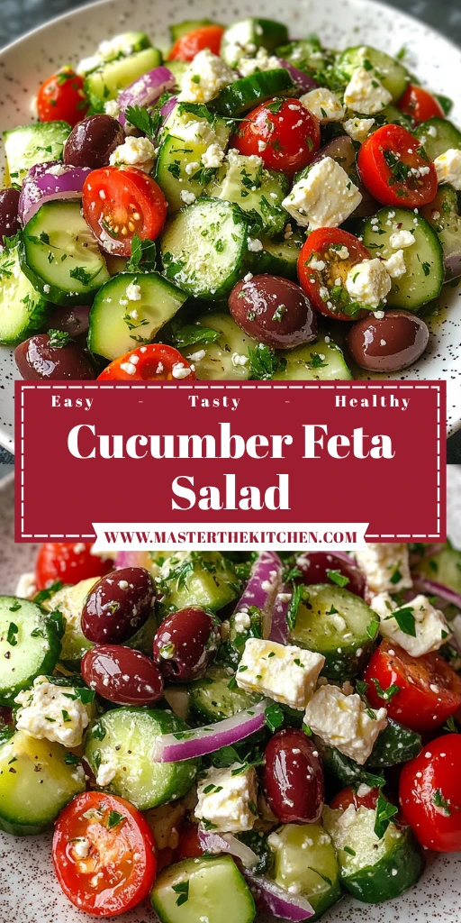 Cucumber Feta Salad with Lemon Greek Vinaigrette 7 Ingredients Perfect Delicious