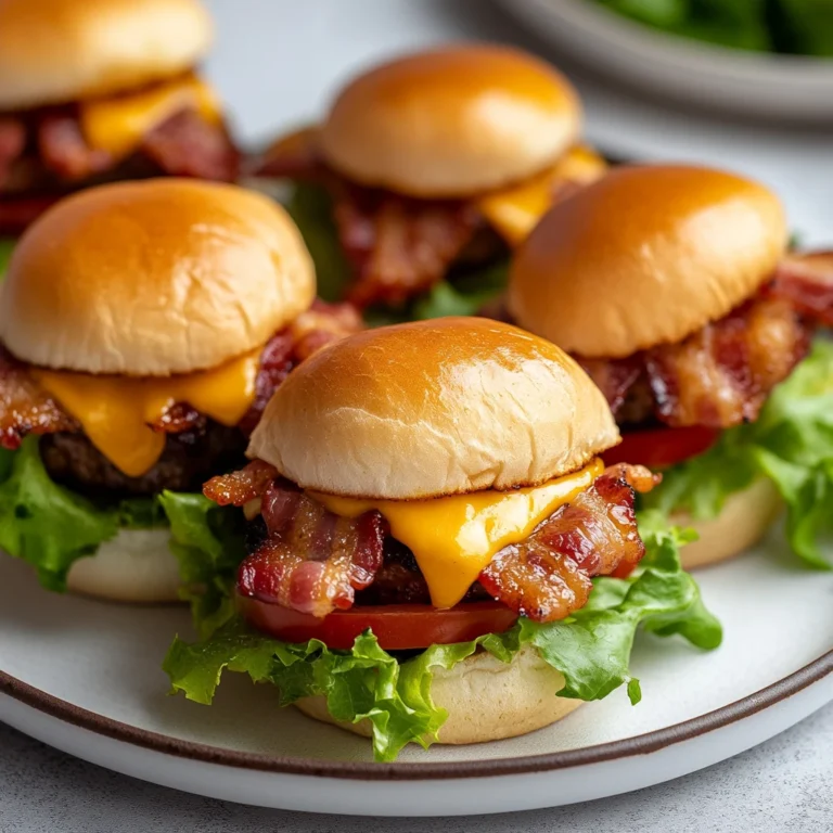 Easy Air Fryer Bacon-Wrapped Sliders 10 Minutes Amazing