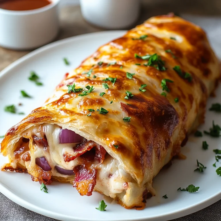 Easy Cheesy Bacon BBQ Stromboli 30 Minutes Amazing