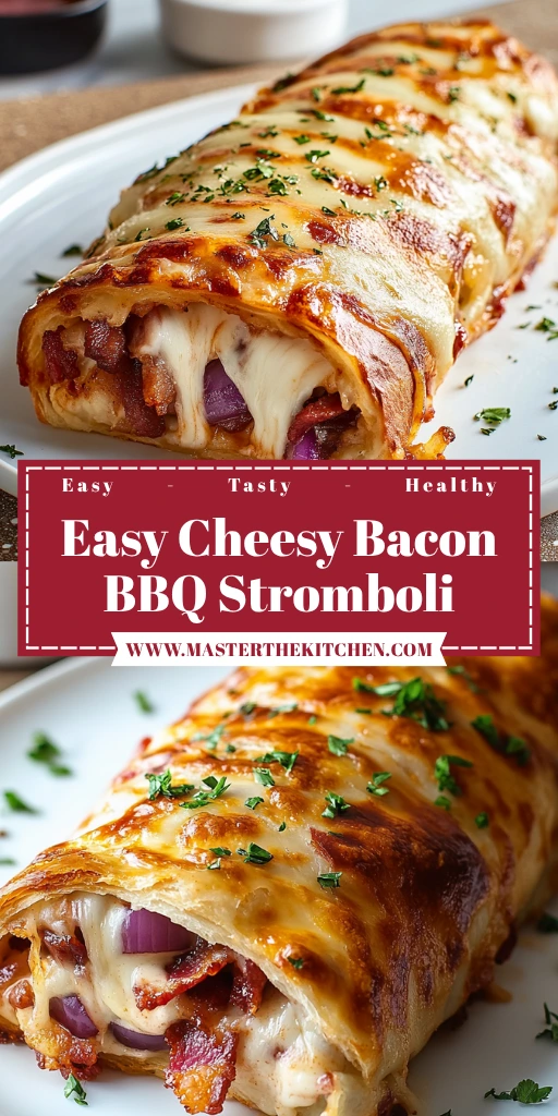 Easy Cheesy Bacon BBQ Stromboli 30 Minutes Amazing