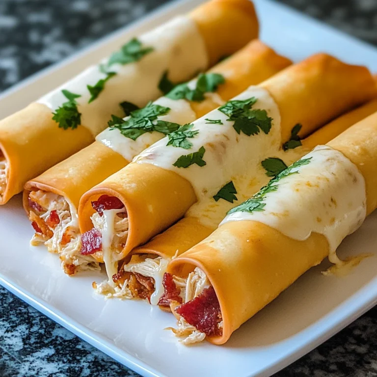 Easy Cheesy Chicken Bacon Ranch Taquitos 15 Minutes Perfect Delicious