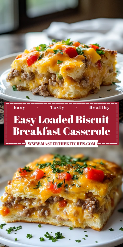 Easy Loaded Biscuit Breakfast Casserole 30 Minutes Amazing