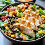 Fiesta Ranch Salad with Salsa Verde Chicken - 30 Minutes Amazing