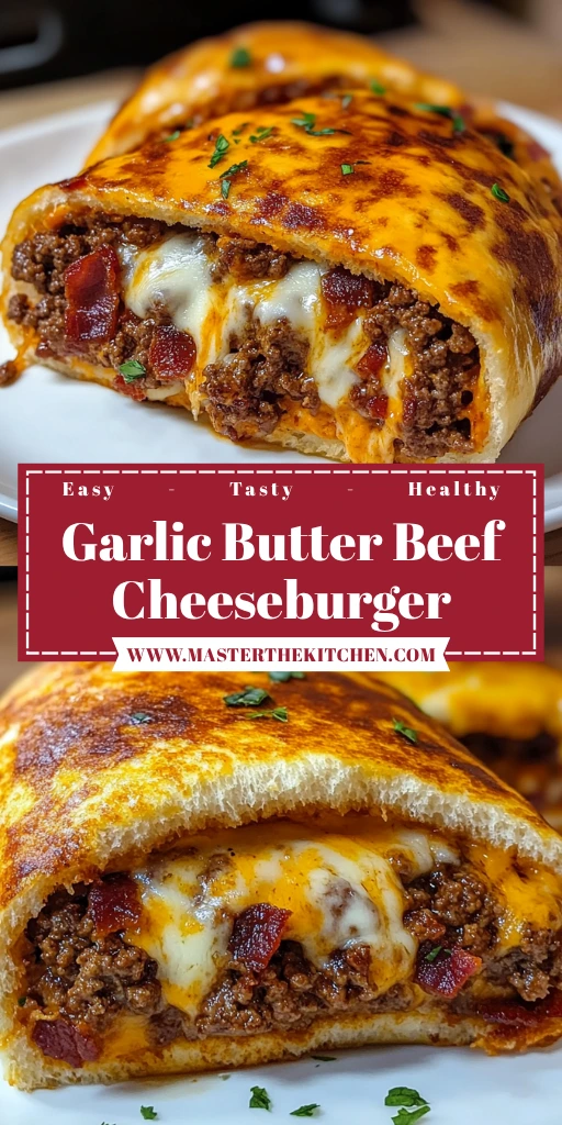 Garlic Butter Beef Cheeseburger 4 Servings Ultimate Delicious
