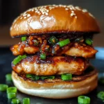 Gochujang Chicken Burgers with Kimchi Bacon Jam Recipe