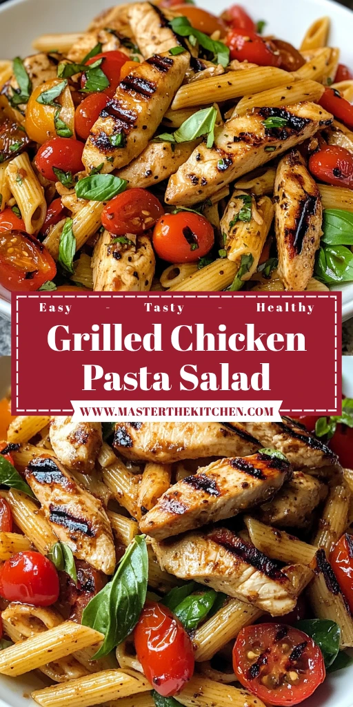 Grilled Chicken Pasta Salad with Balsamic Vinaigrette