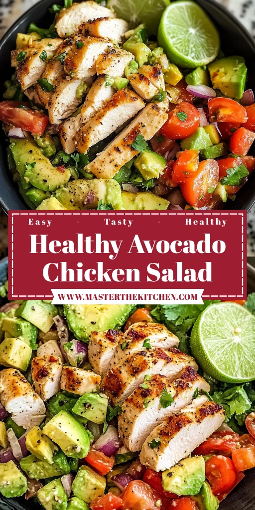 Healthy Avocado Chicken Salad 4 Servings Easy Delicious