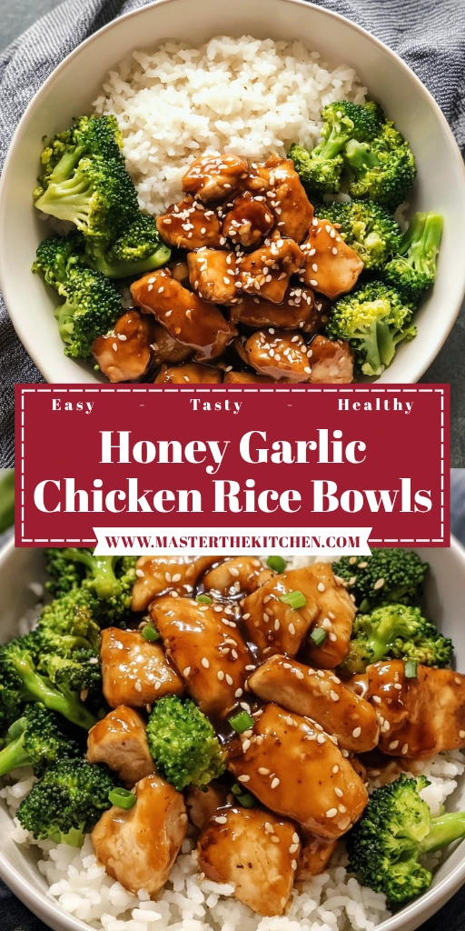 Honey Garlic Chicken Rice Bowls 4 Servings Easy Delicious