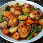 Honey Garlic Chicken with Vegetables: 7 Ingredients Supreme Delicious