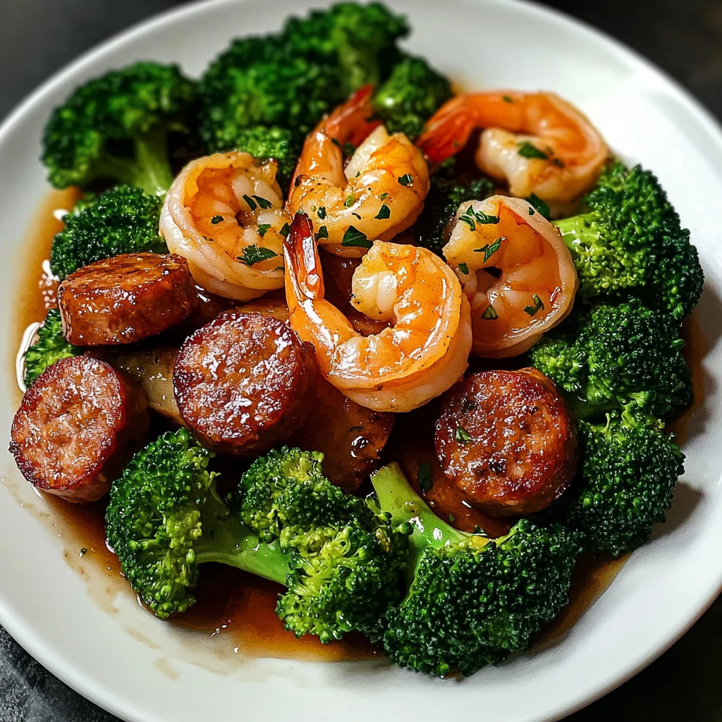 Honey Garlic Shrimp Sausage and Broccoli 30 Minutes Easy Delicious