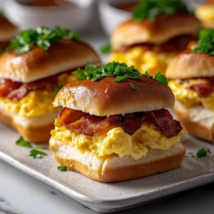 Loaded Bacon Breakfast Sliders 10 Minutes Easy Delicious