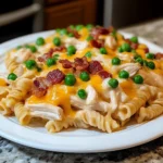 Easy 30-Minute Loaded Bacon Chicken Pasta Casserole