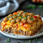Loaded Breakfast Tater Tot Casserole 4 Servings Ultimate Delicious