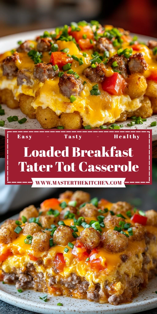 Loaded Breakfast Tater Tot Casserole 4 Servings Ultimate Delicious