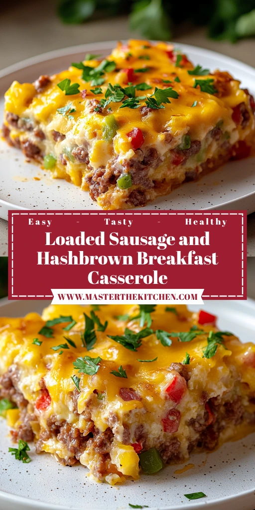 Loaded Sausage and Hashbrown Breakfast Casserole 6 Ingredients Ultimate Delicious