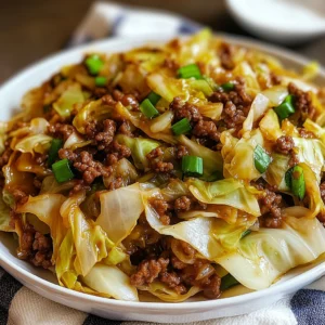 Low Carb Mongolian Ground Beef and Cabbage in 30 Minutes