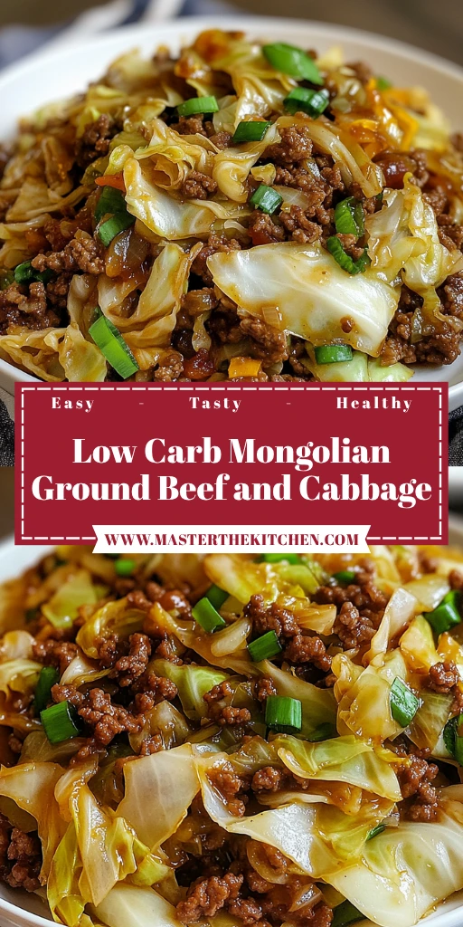 Low Carb Mongolian Ground Beef and Cabbage in 30 Minutes