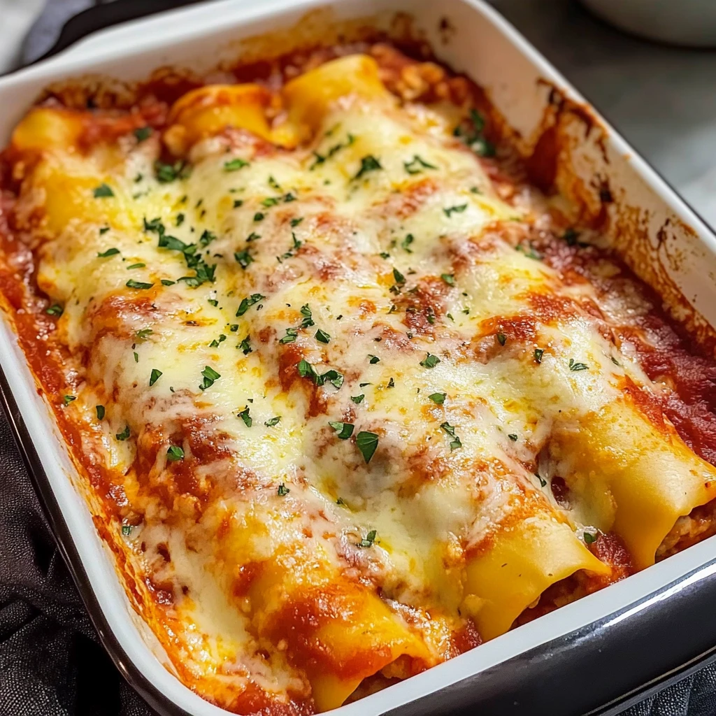 Manicotti 5 Steps Easy Delicious