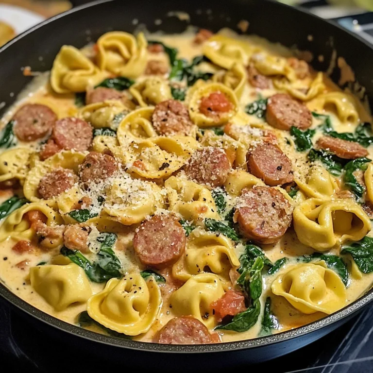 One-Pan Creamy Tortellini with Sausage 30 Minutes Easy Delicious