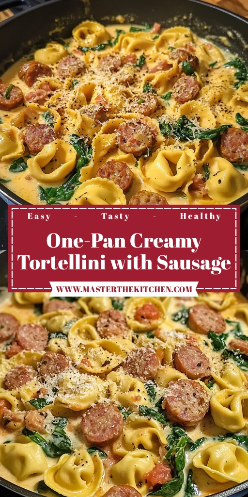 One-Pan Creamy Tortellini with Sausage 30 Minutes Easy Delicious