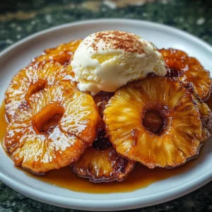 Rum-Soaked Fried Pineapple 4 Servings Ultimate Delicious