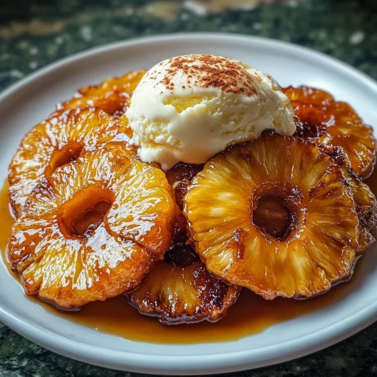 Rum-Soaked Fried Pineapple 4 Servings Ultimate Delicious