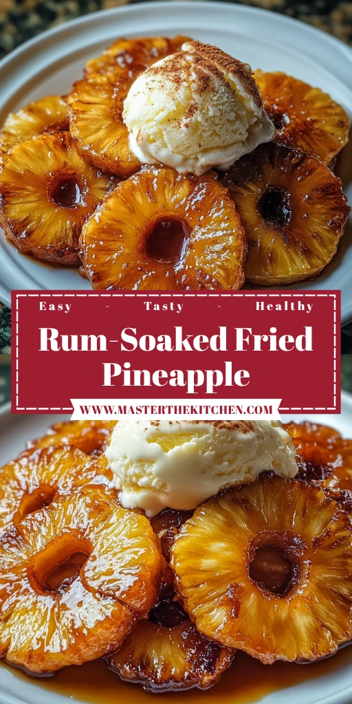 Rum-Soaked Fried Pineapple 4 Servings Ultimate Delicious