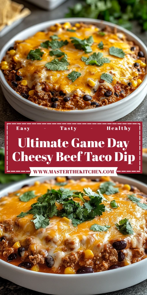 Ultimate Game Day Cheesy Beef Taco Dip 5 Steps Amazing