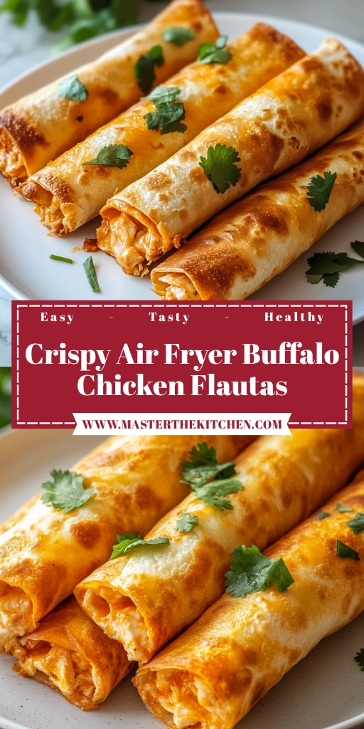 Crispy Air Fryer Buffalo Chicken Flautas 10 Minutes Easy Delicious
