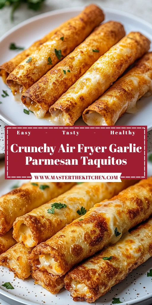Crunchy Air Fryer Garlic Parmesan Taquitos 30 Minutes Easy Delicious