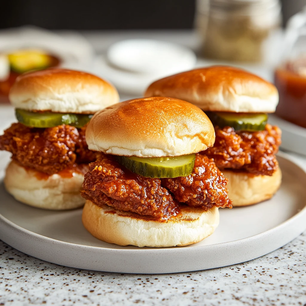 Crunchy Air Fryer Nashville Hot Chicken Sliders - 30 Minutes Delicious