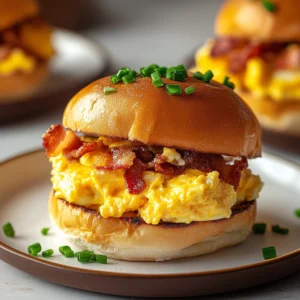 Loaded Bacon Egg and Cheese Breakfast Sliders 15 Minutes Ultimate Delicious