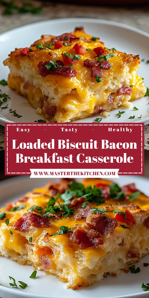 Loaded Biscuit Bacon Breakfast Casserole 30 Minutes Easy Delicious