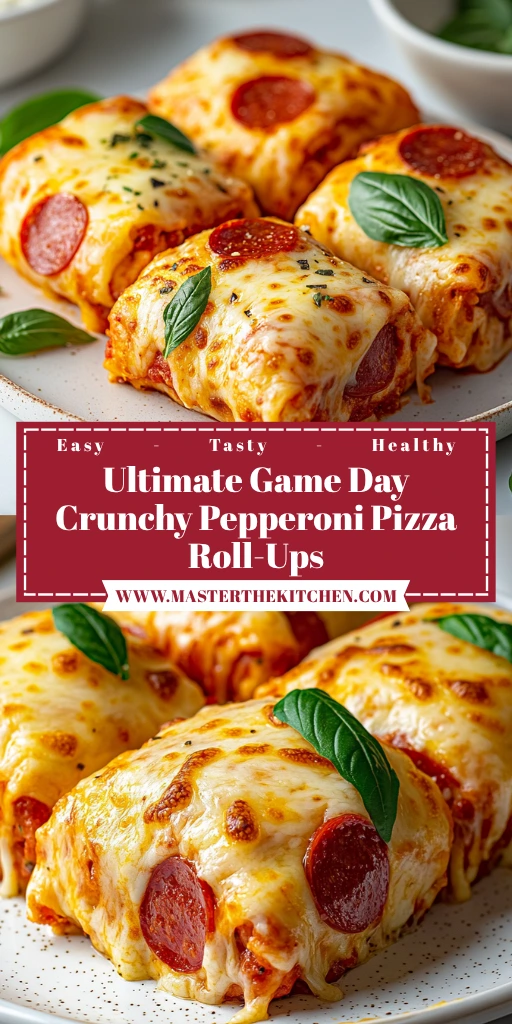 Ultimate Game Day Crunchy Pepperoni Pizza Roll-Ups 30 Minutes Delicious
